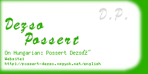 dezso possert business card